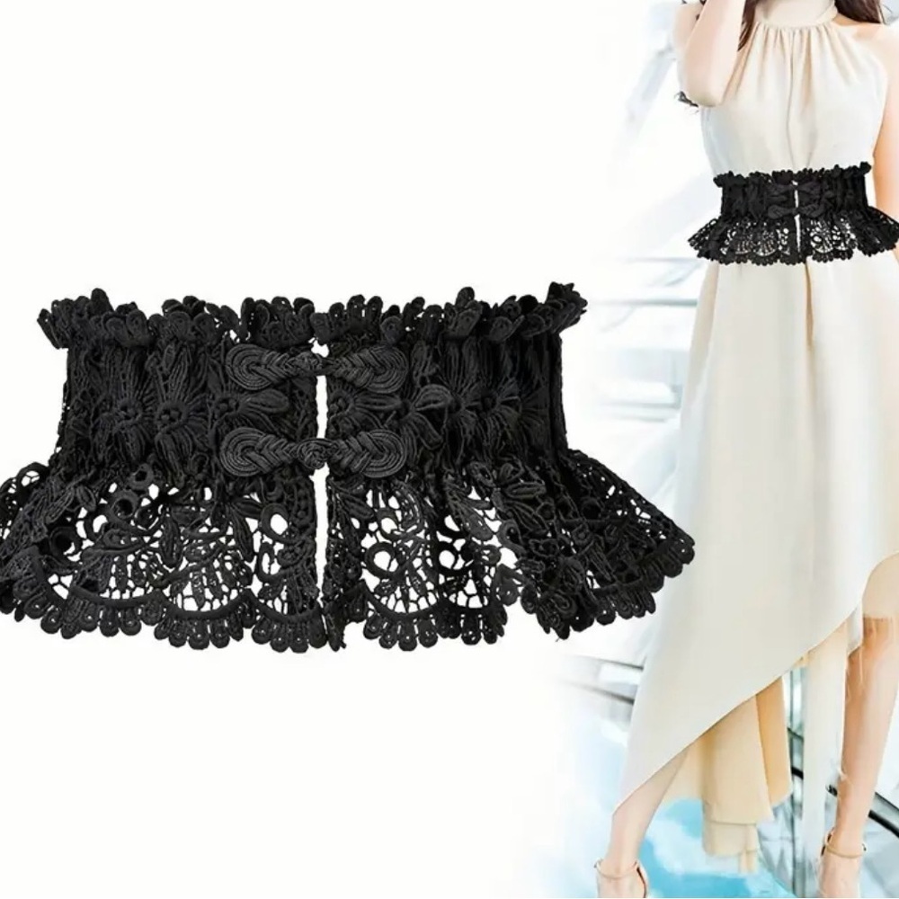 Black Lace Corset Belt